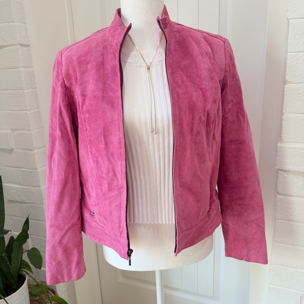 Pink Suede Jacket - Valerie Stevens